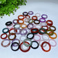 15-22mm Mixed Crystal Rings Bag Crystal Healing Bulk Wholesale