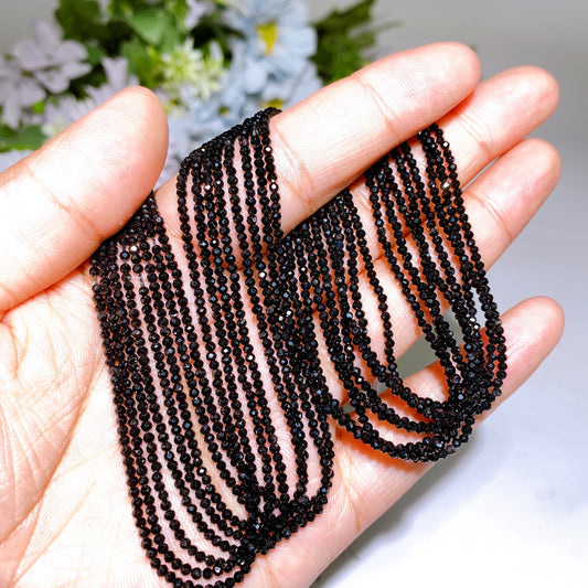 2mm Faceted Crystal Beads String Crystal Healing Bulk Wholesale