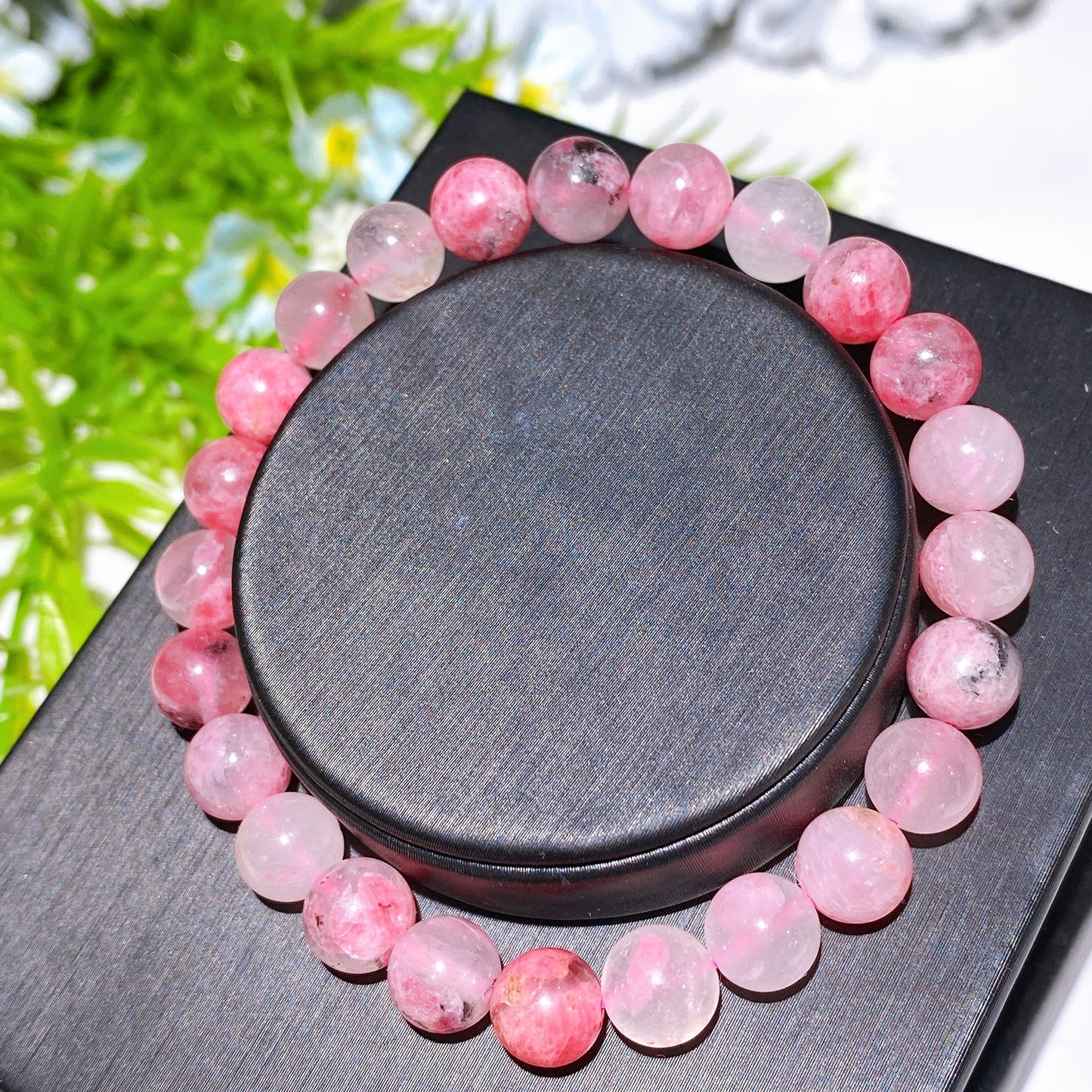 6-8mm Sakura Rhodonite Bracelet Crystal Healing Bulk Wholesale