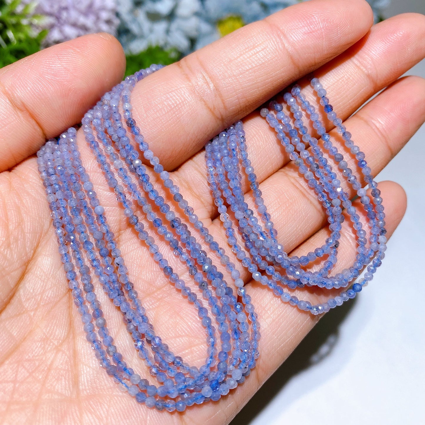 2mm Faceted Crystal Beads String Crystal Healing Bulk Wholesale