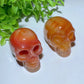 1.8"-2.0" Carnelian Skull Carvings Bulk Wholesale