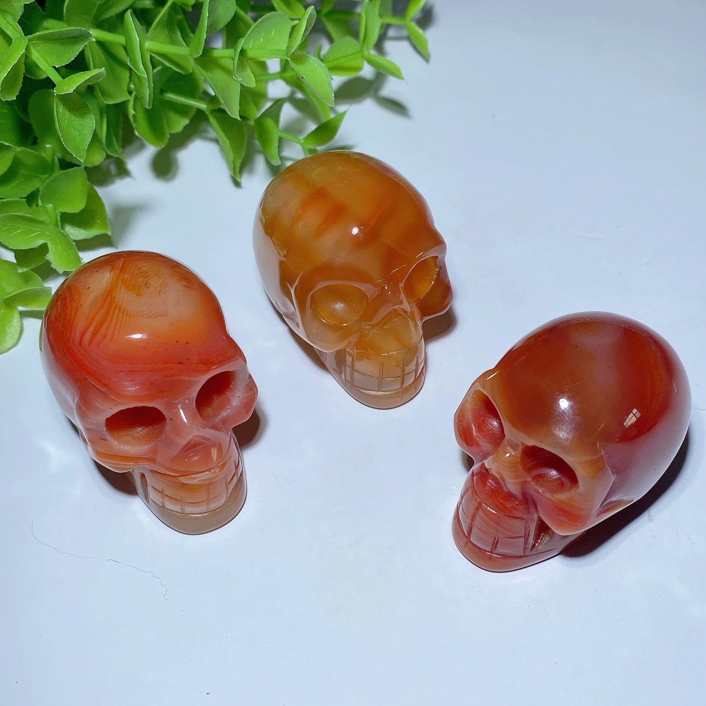 1.8"-2.0" Carnelian Skull Carvings Bulk Wholesale