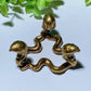 1.8" Golden Metal Triple Snakes Stand Bulk Wholesale