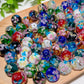 2pcs Drilled 12mm Colorful Glass Flower Beads Bulk Wholesale