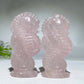 3.2" Rose Quartz Hippocampus Carving Valentine's Day Gift Crystal Healing Bulk Wholesale