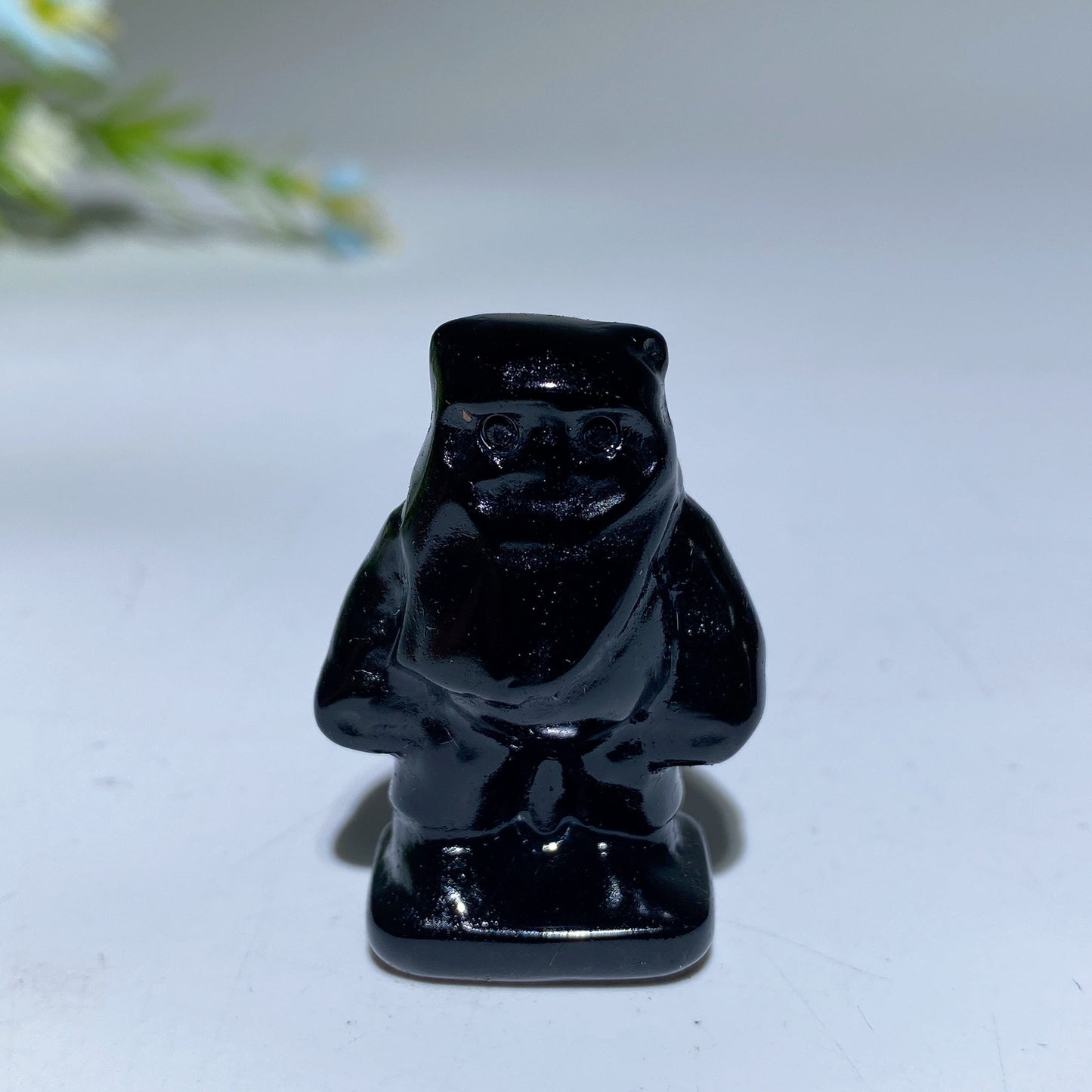 1.4" Black Obsidian Star Wars Carving Crystal Healing Bulk Wholesale