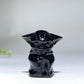 1.4" Black Obsidian Star Wars Carving Crystal Healing Bulk Wholesale