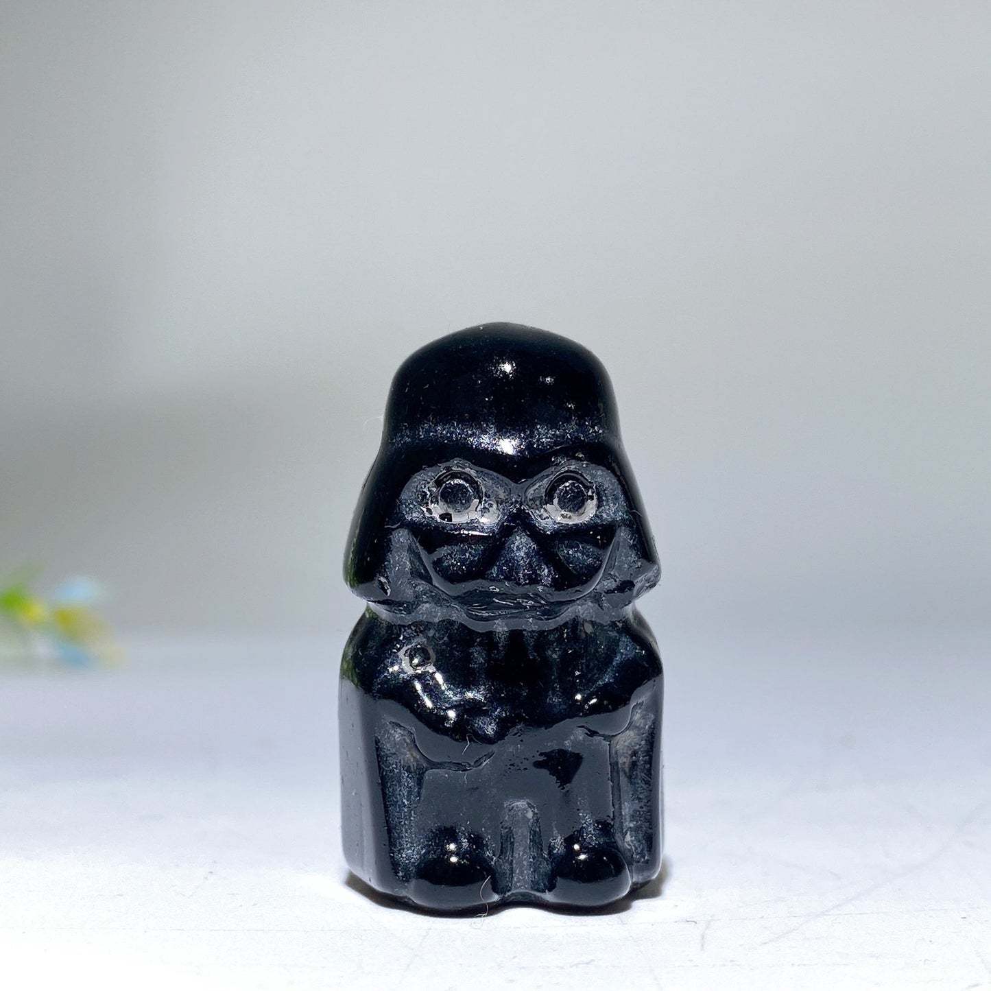 1.4" Black Obsidian Star Wars Carving Crystal Healing Bulk Wholesale