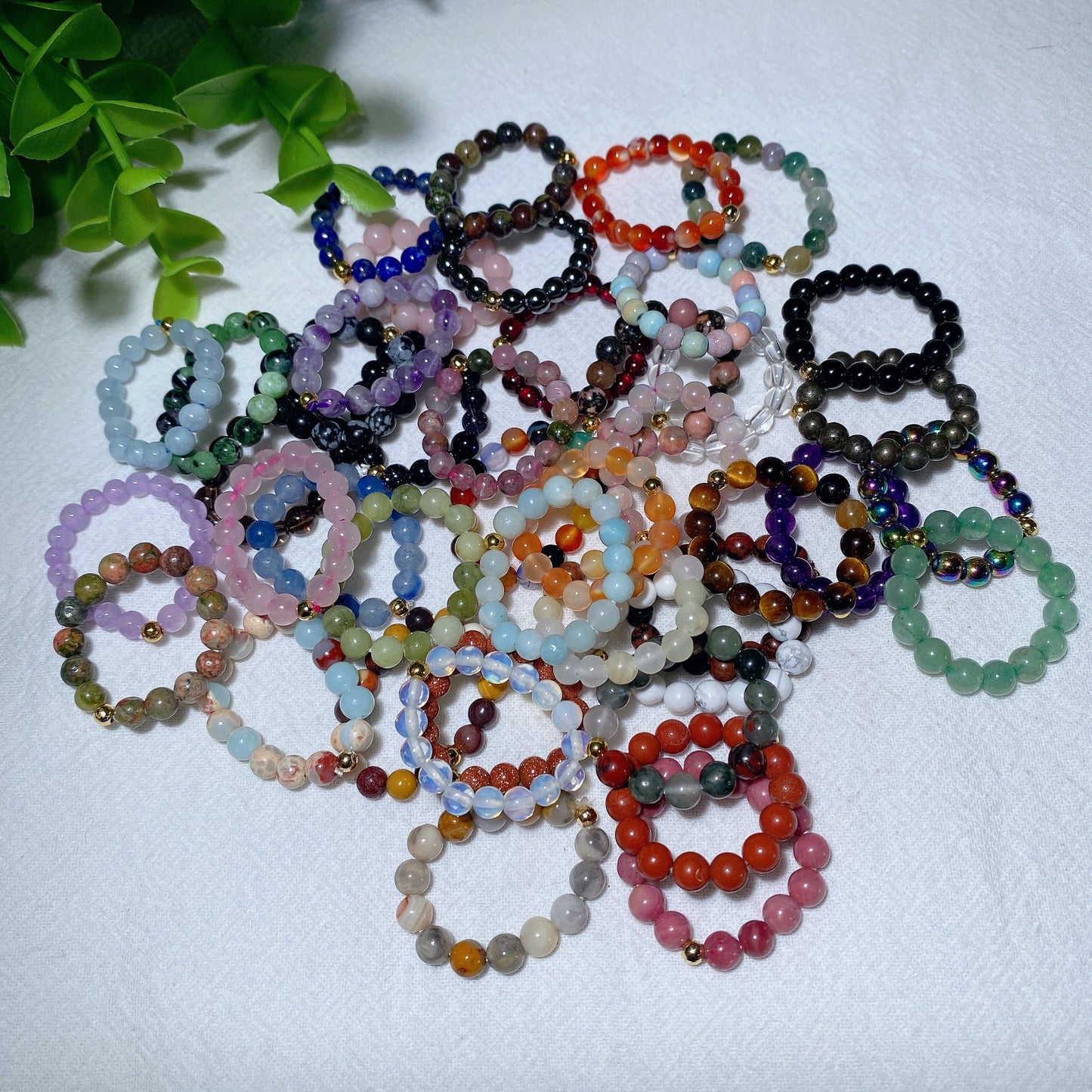 Mixed Crystal Adjustble Ring Bulk Wholesale