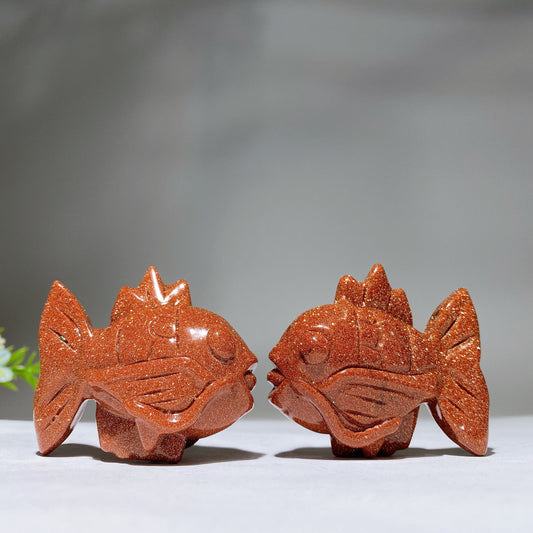 2.3" Golden Sandstone Fish Crystal Healing Bulk Wholesale
