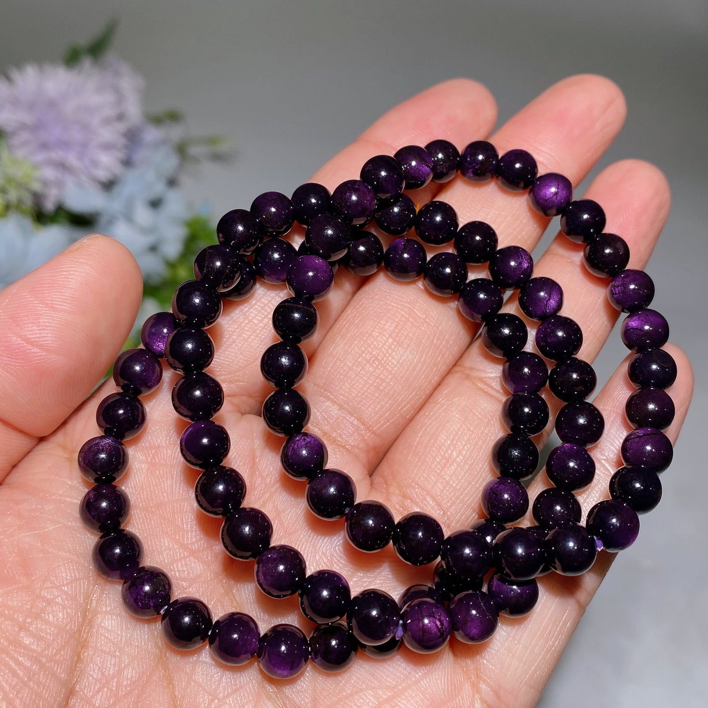 6.8mm Purpurite Bracelet Crystal Healing Bulk Wholesale