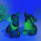 1.8"-2.1"  UV Reactive Volvanic Agate Turtle Elephant Cat Wolf Animal Carving Crystal Healing Bulk Wholesale