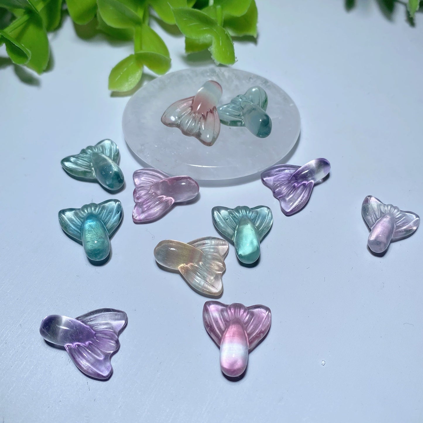 Mini Fluorite Fish Tail Carvings for Jewelry DIY Bulk Wholesale