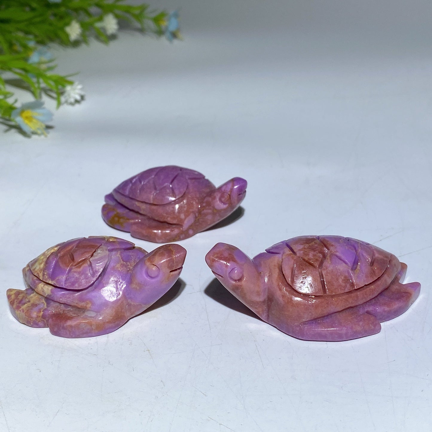 2.0"-2.4" Phosphosiderite Turtle Carving Crystal Healing Bulk Wholesale
