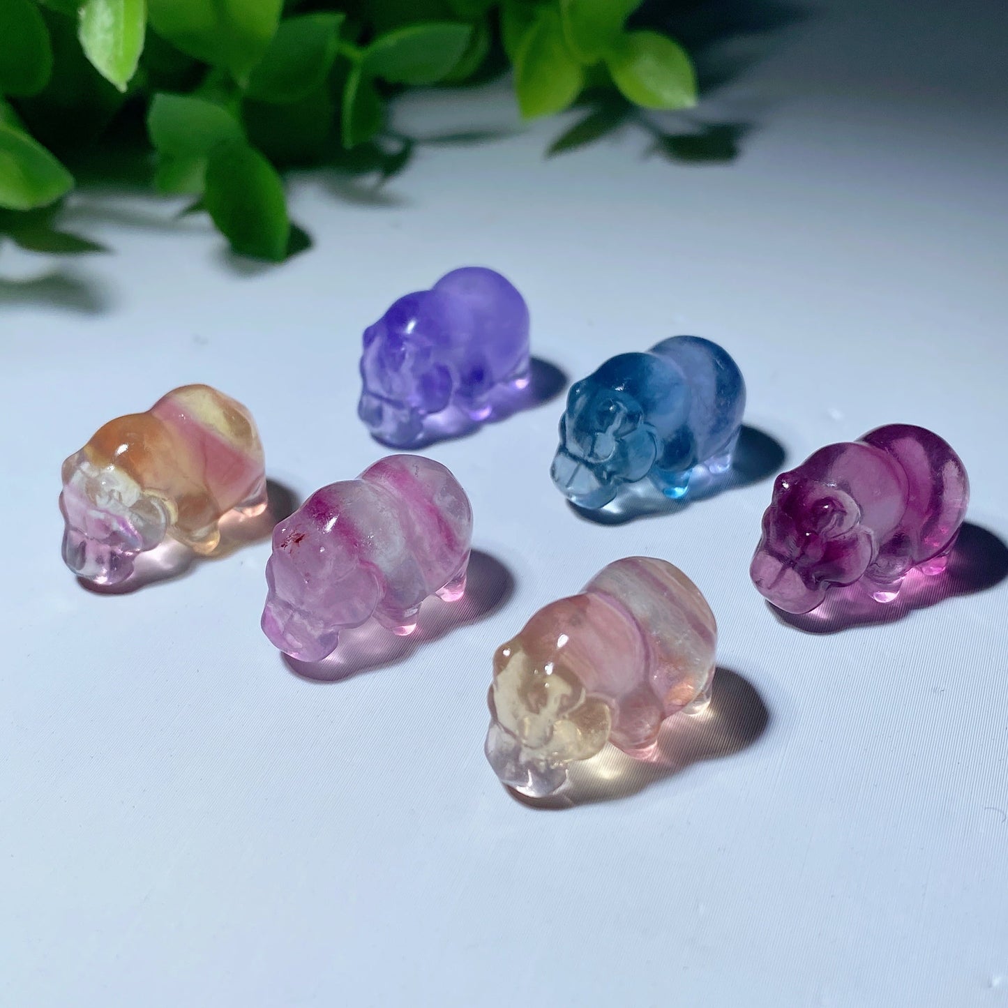 Mini Fluorite Animal Carvings Bulk Wholesale