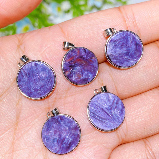 15mm Charoite Round Pendant Crystal Healing Bulk Wholesale