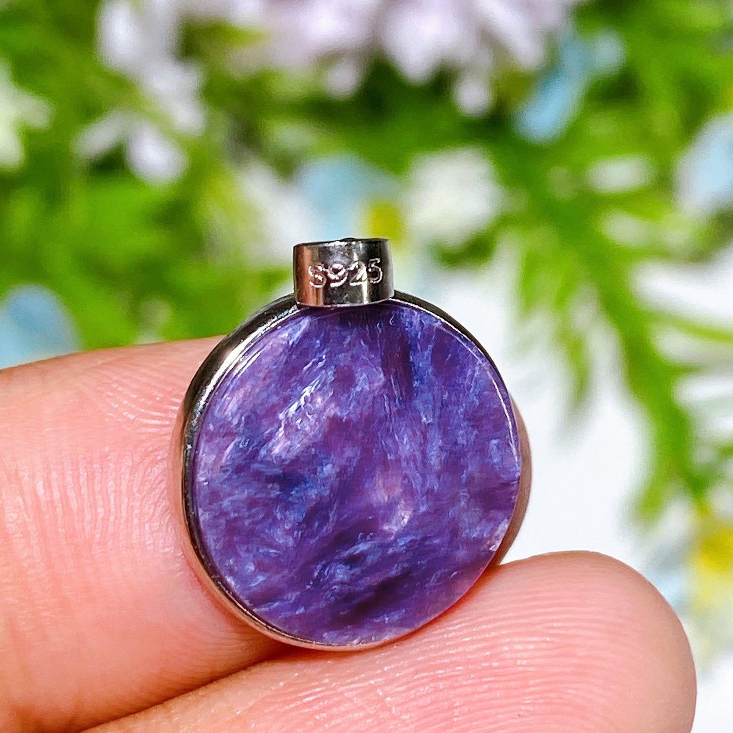 15mm Charoite Round Pendant Crystal Healing Bulk Wholesale