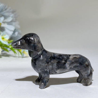 3.0" Crystal Sausage Dog Carving Crystal Healing Bulk Wholesale