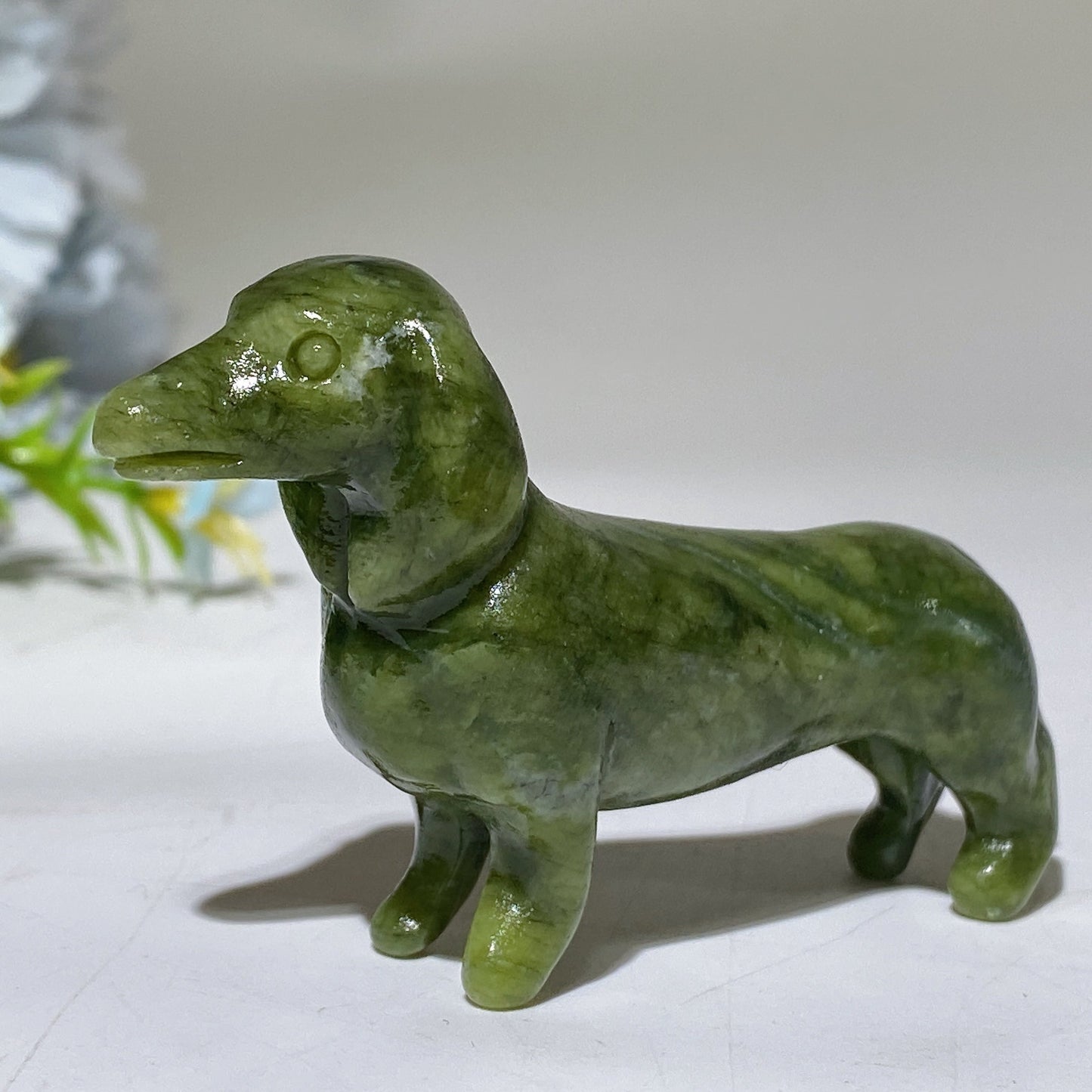 3.0" Crystal Sausage Dog Carving Crystal Healing Bulk Wholesale