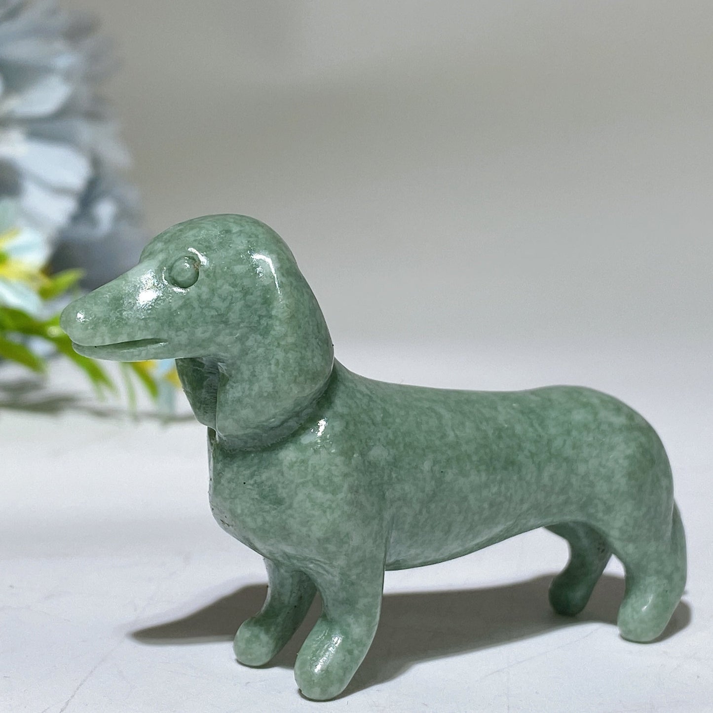 3.0" Crystal Sausage Dog Carving Crystal Healing Bulk Wholesale