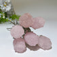 Crystal Flower Carving with Silver Color Metal Stem Crystal Healing Bulk Wholesale