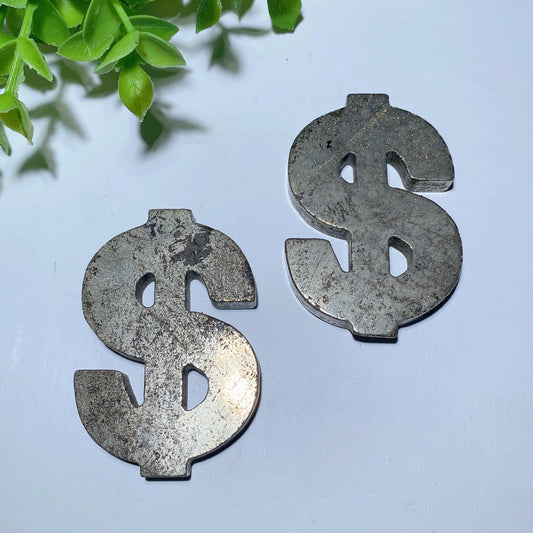 2.35" Pyrite Dollar Sign Bulk Wholesale