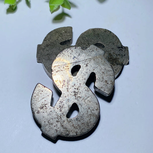 2.35" Pyrite Dollar Sign Bulk Wholesale