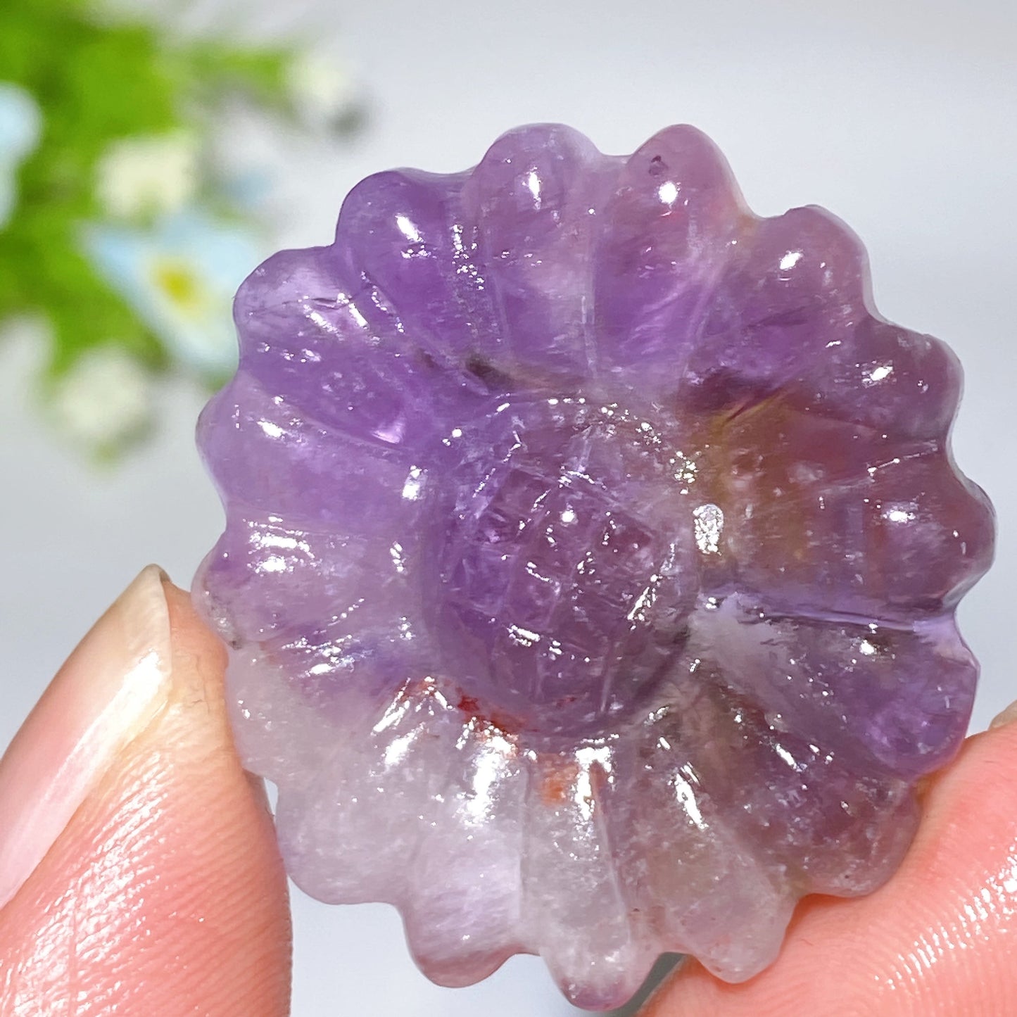 1.3" Crystal Sunflower Carving Crystal Healing Bulk Wholesale