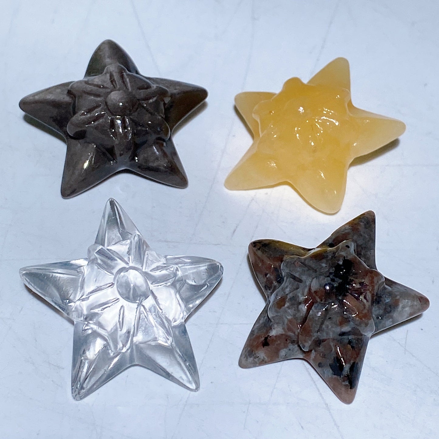 1.1" Crystal Staryu Pokemon Series Carving Crystal Healing Bulk Wholesale