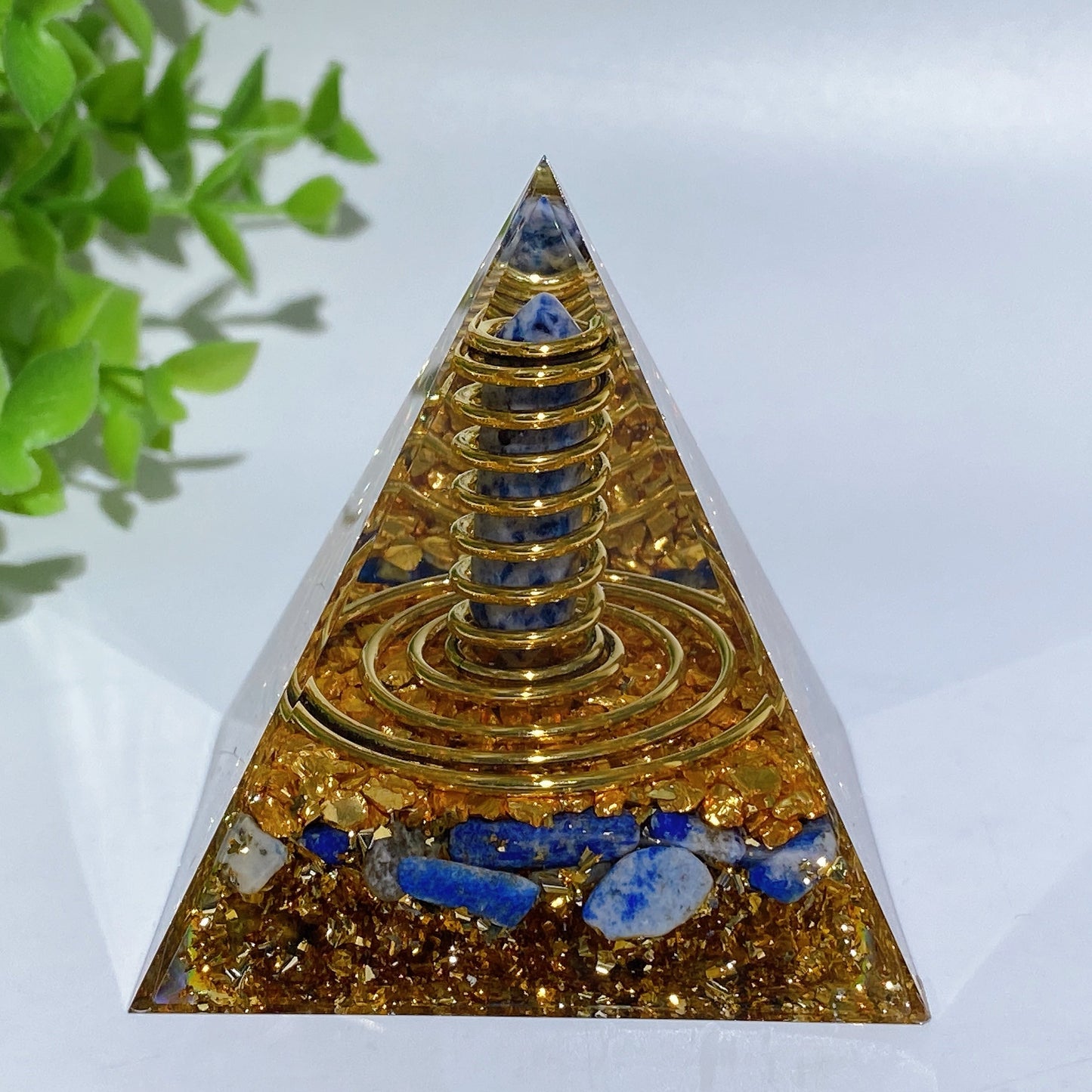 6cm Crystal Chips Resin Orgone Pyramid Carving Crystal Healing Bulk Wholesale