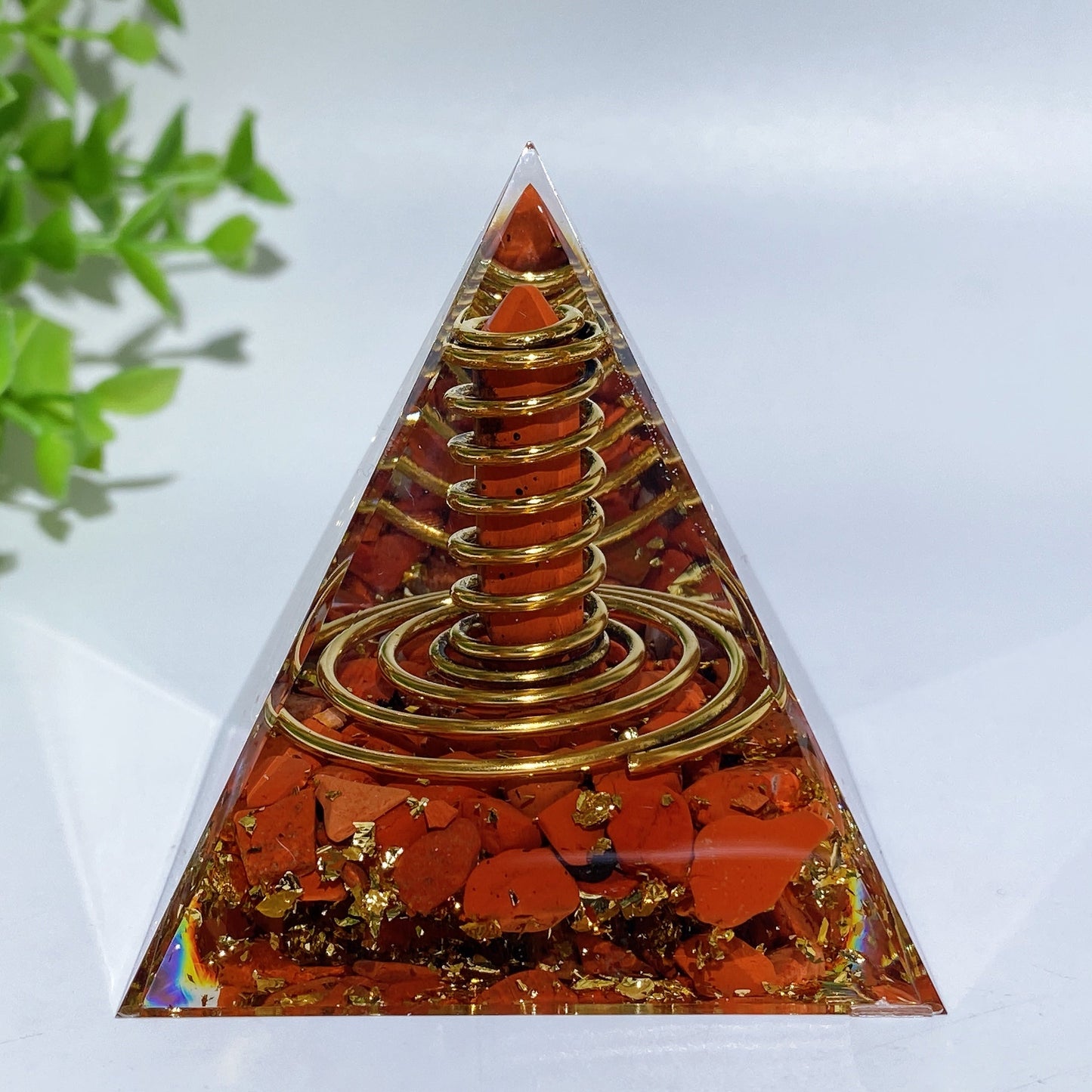 6cm Crystal Chips Resin Orgone Pyramid Carving Crystal Healing Bulk Wholesale