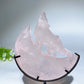 4.0"-4.4" Crystal Wolf On Moon Carving with Stand Crystal Healing Bulk Wholesale