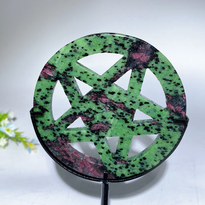 3.8" Crystal Pentacle Carving with Stand Crystal Healing Bulk Wholesale