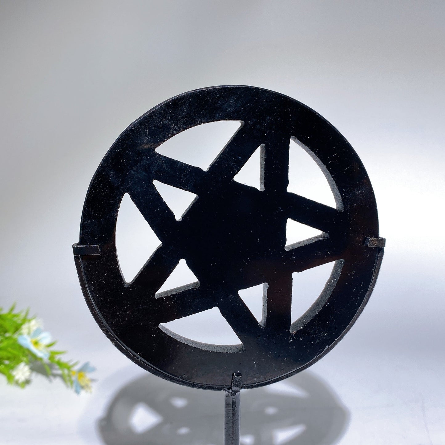 3.8" Crystal Pentacle Carving with Stand Crystal Healing Bulk Wholesale