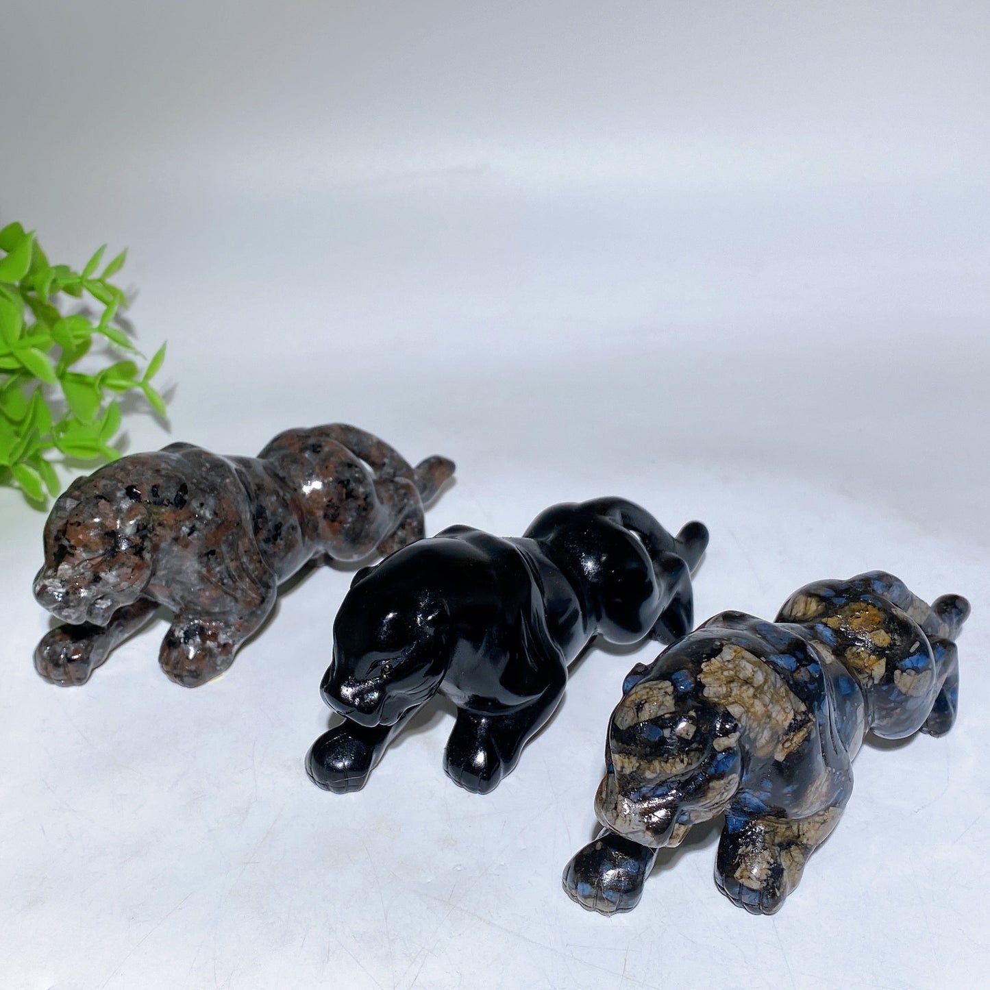 4.5" Crystal Leopard Carving Crystal Healing Bulk Wholesale