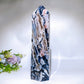 32cm Large Unique Druzy Black Banded Agate In Quartz Tower Crystal Healing Bulk Wholesale