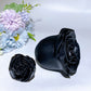 1.8"-3.2" Black Obsidian Rose Flower Carving Crystal Healing Bulk Wholesale