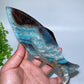 19cm Sky Blue Fish Shape Bowl Carving Crystal Healing Bulk Wholesale