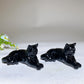 3.0" Black Obsidian Cat Carving Crystal Healing Bulk Wholesale