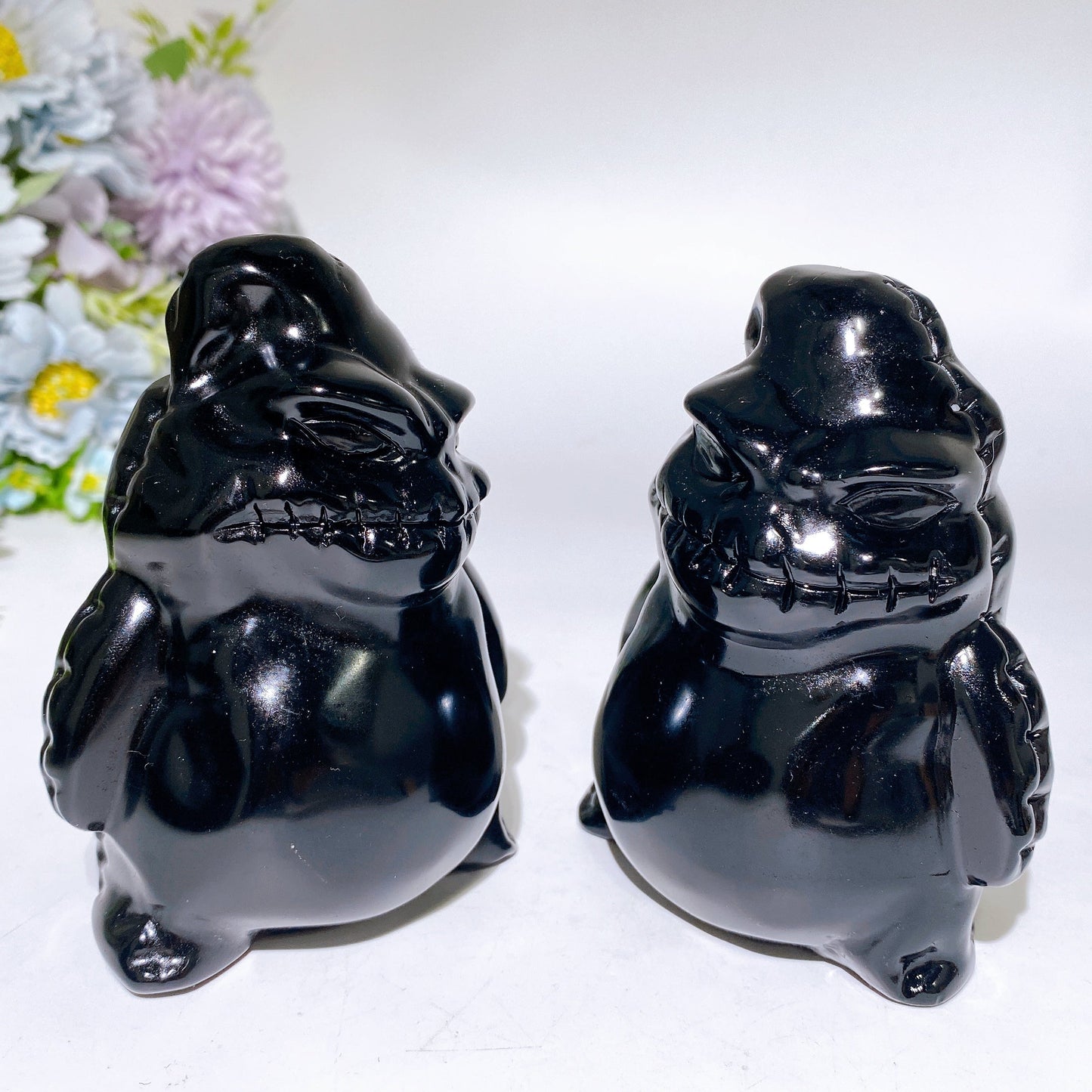 2.6"-4.0" Black Obsidian Oogie Boogie Carving Crystal Healing Bulk Wholesale