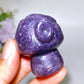 1.8" Purple Mica Cartoon Mushroom Carving Crystal Healing Bulk Wholesale