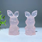 2.2" Rose Quartz Disney Piglet Carving Crystal Healing Bulk Wholesale