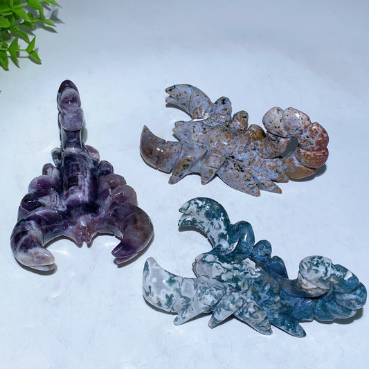 4.0" Crystal Scorpion Carving Crystal Healing Bulk Wholesale