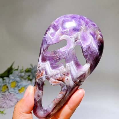 5.2" Crystal Ghost Face Carving Crystal Healing Bulk Wholesale