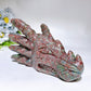6.2" UV Reactive Ruby In Kyanite Dragon Head Carving Crystal Healing Bulk Wholesale