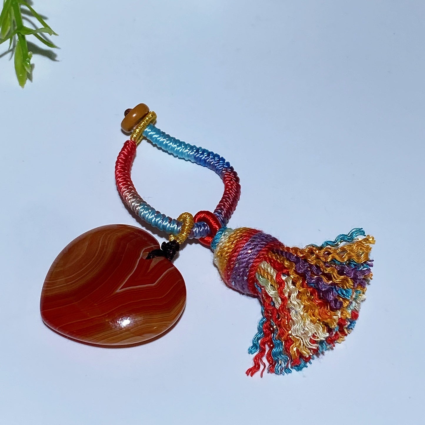 Crystal Heart with Rope Tassels Key Chain Crystal Healing Bulk Wholesale