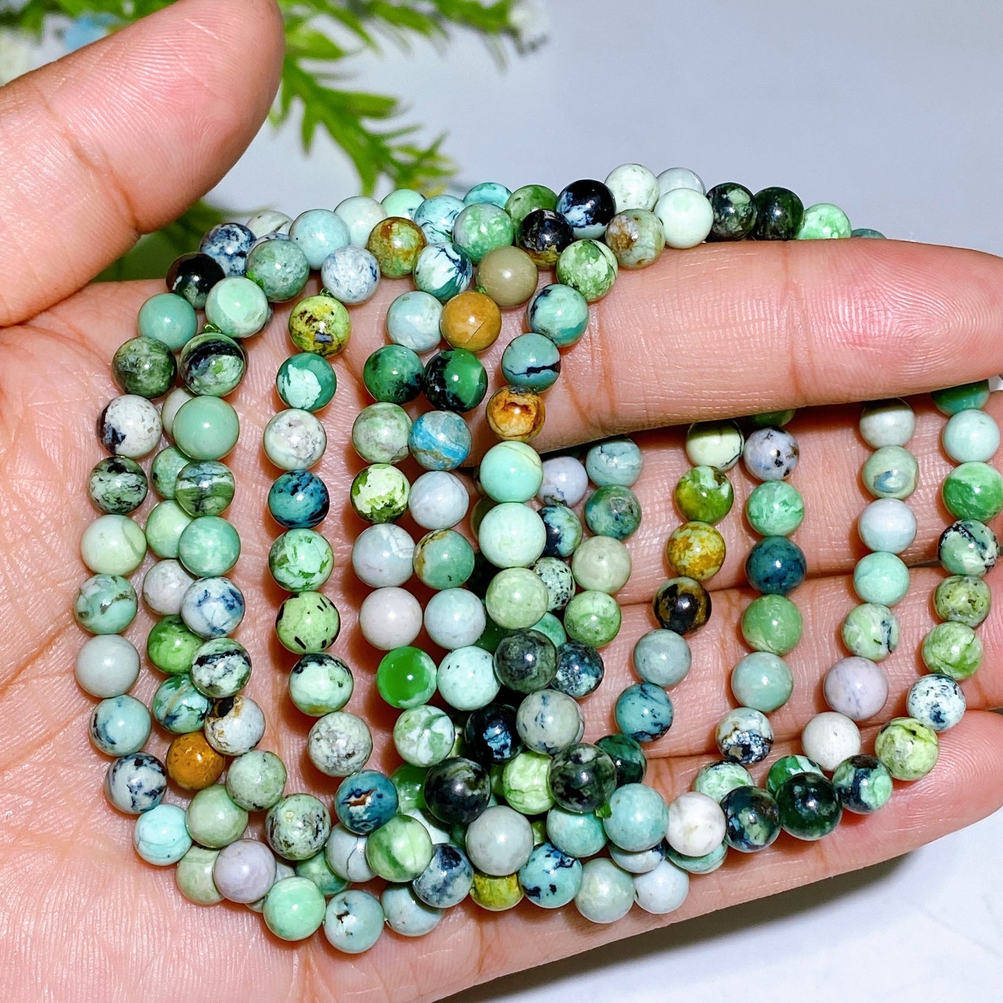 6mm Variscite Bracelet Crystal Healing Bulk Wholesale