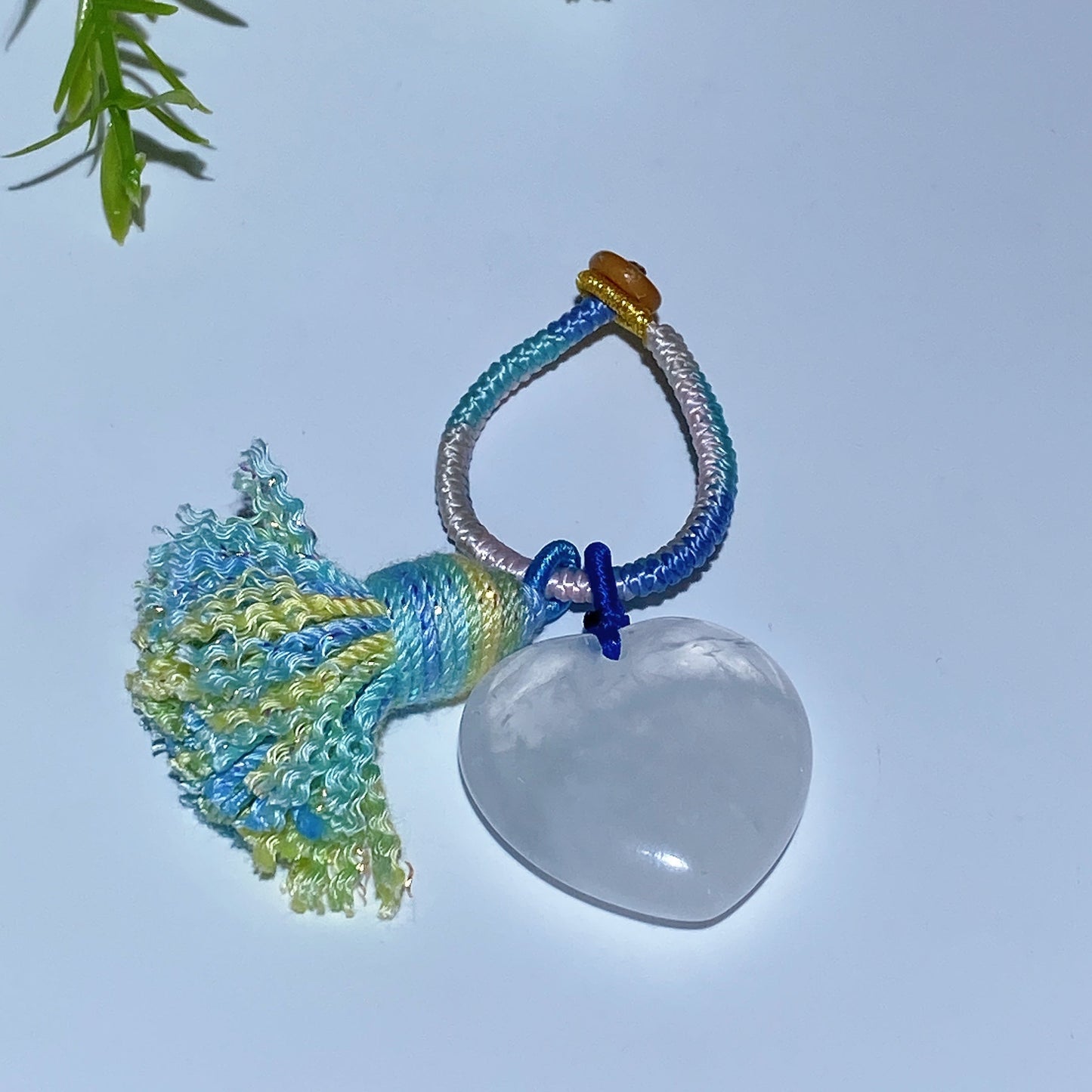 Crystal Heart with Rope Tassels Key Chain Crystal Healing Bulk Wholesale