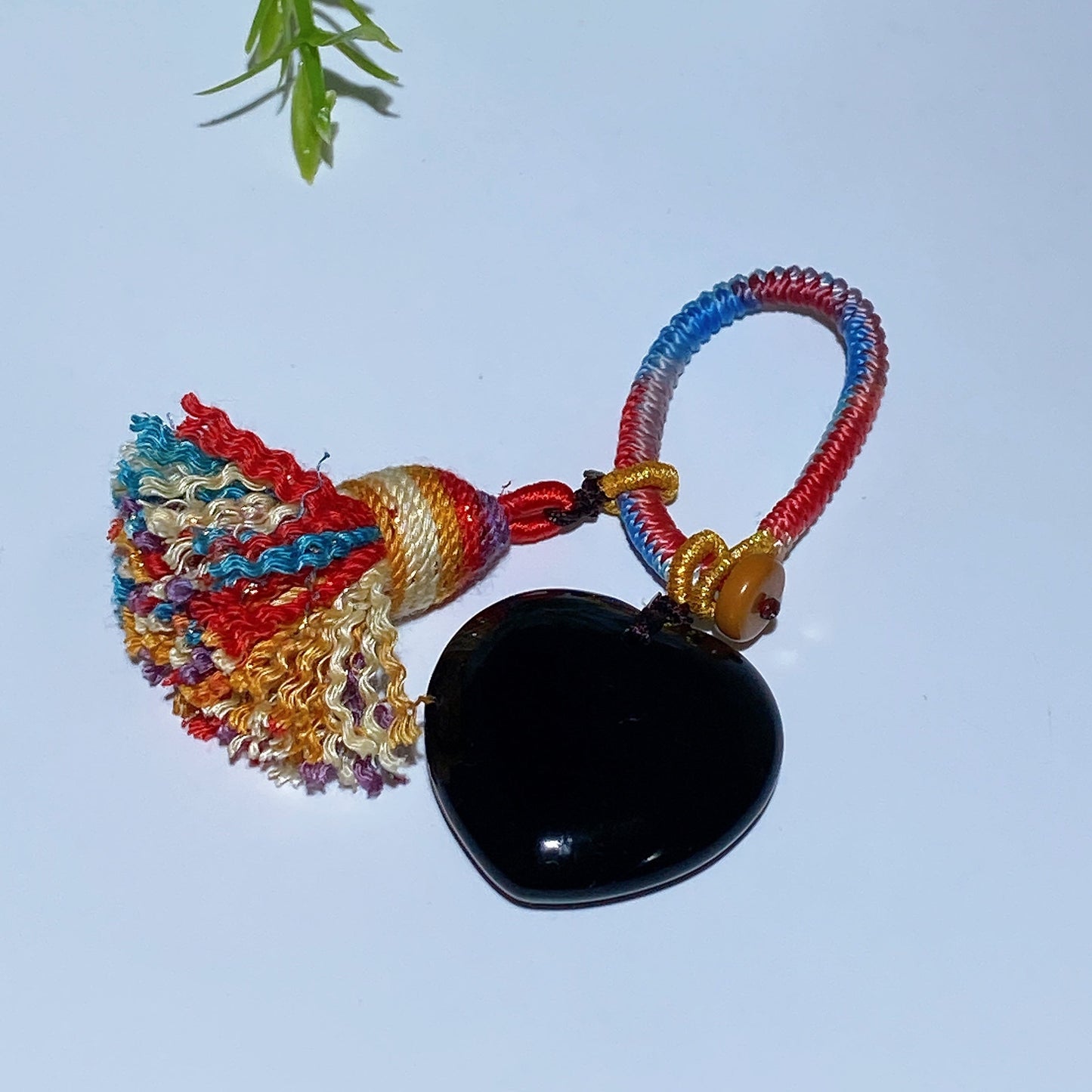 Crystal Heart with Rope Tassels Key Chain Crystal Healing Bulk Wholesale