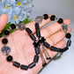 Black Tourmaline & Black Obsidian Bracelet for Halloween Crystal Healing Bulk Wholesale